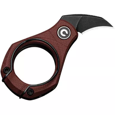 CIVIVI C23038-1 Pyrus Slip Joint Utility Folding Knife 0.65" 14C28N Plain Edge Blade, Burgundy G-10 Handle