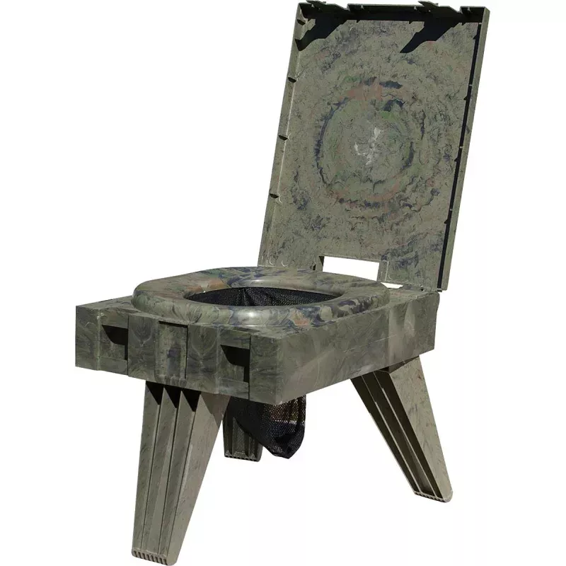CLEANWASTE Go Anywhere Portable Toilet with Camouflage Design – Model 358015