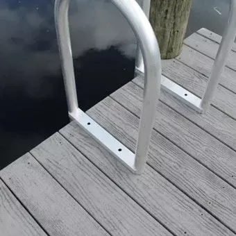 CM Marine Big Foot Lift Ladder | Model LD3BFLF To LD6BFLF | Width 3–6 Step | TIG‑Welded Marine Aluminum | For Universal Dock & Seawall