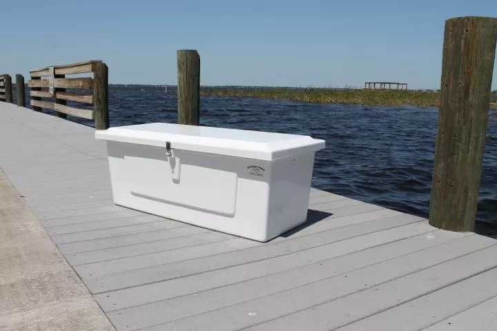 CM Marine Dock Box Mounting Brackets | 17” & 22” Depth | TIG‑Welded Marine Aluminum | Universal Dock & Seawall