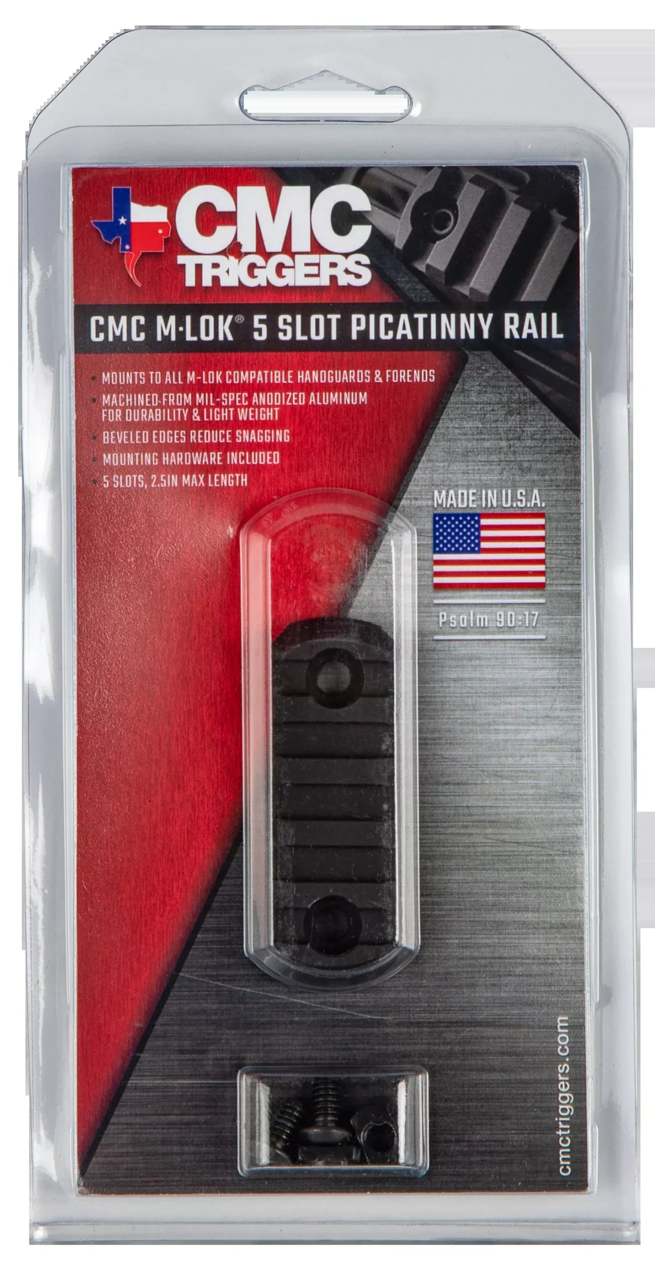Cmc M-lok Picatinny 5 Slot Blk