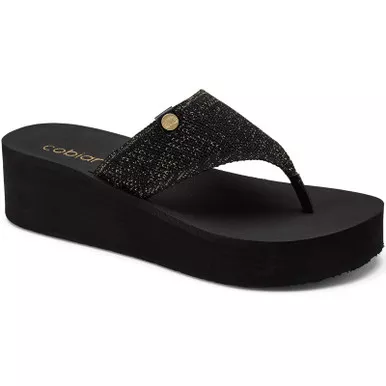 COBIAN Women's Bermuda High Black Sandals (BEH25-001)