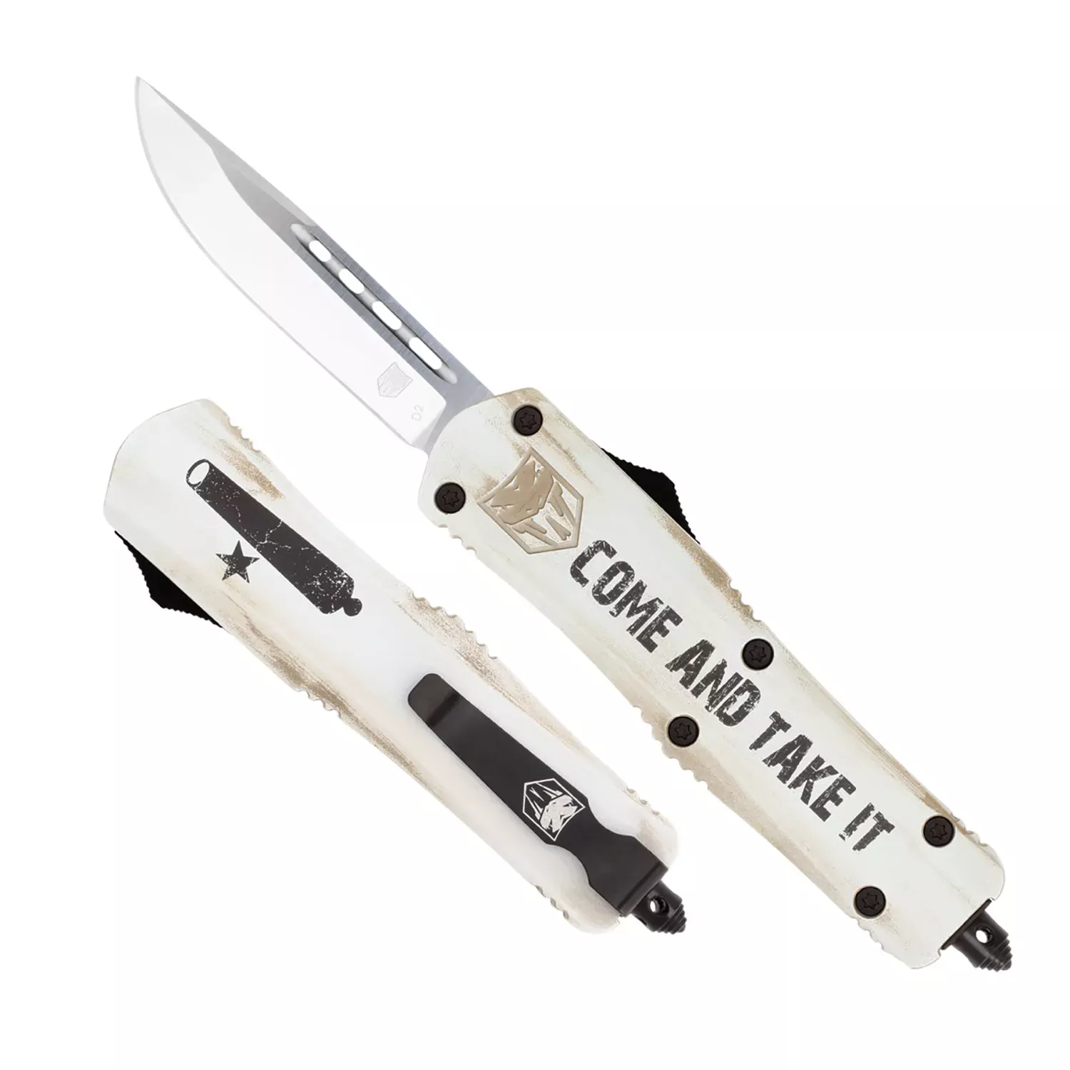 CobraTec KnivesCome And Take It3" OTF Drop Point Plain 154CM SS Blade