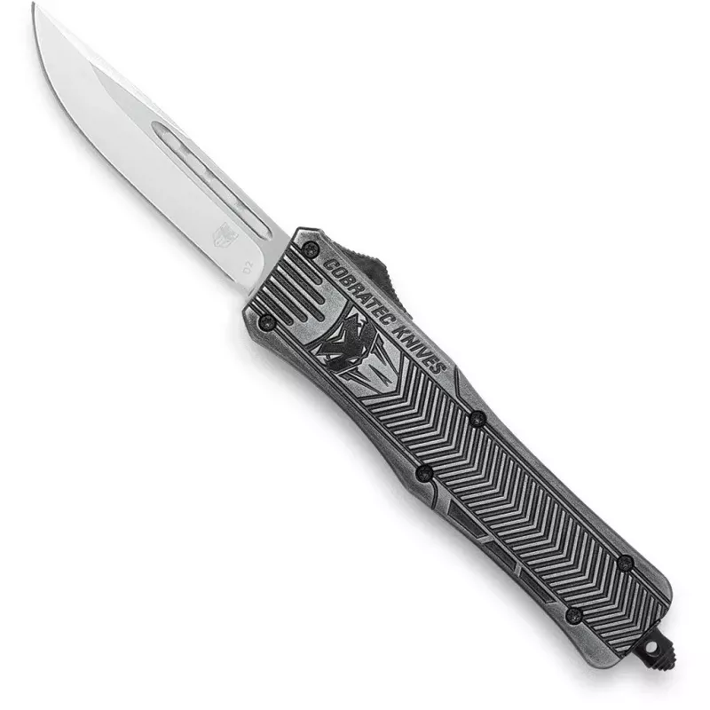 CobraTec Medium CTK-1 OTF Knife Dual Action OTF Blade Stonewash