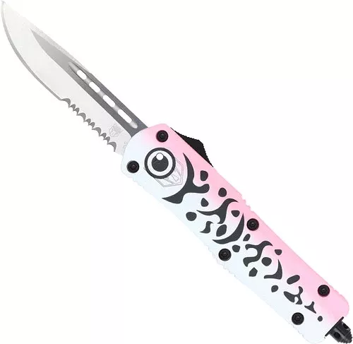 Cobratec Medium Fs3 Otf Pink - Lure 3" Drop Point Serrated Ss