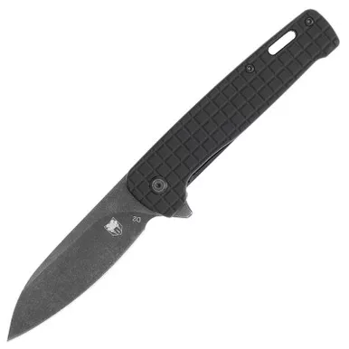 Cobratech Rhino 3.37" D2 Stonewashed Blade Folding Black