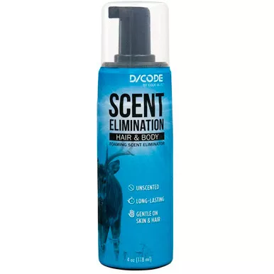 Code Blue OA1435 Unscented Hair And Body Foam Pump, 4 Ounce, Blue