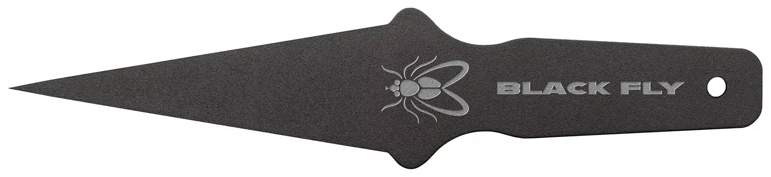 Cold Steel Black Fly Thrower Fixed Plain Black 1055 Carbon Steel Blade/Handle