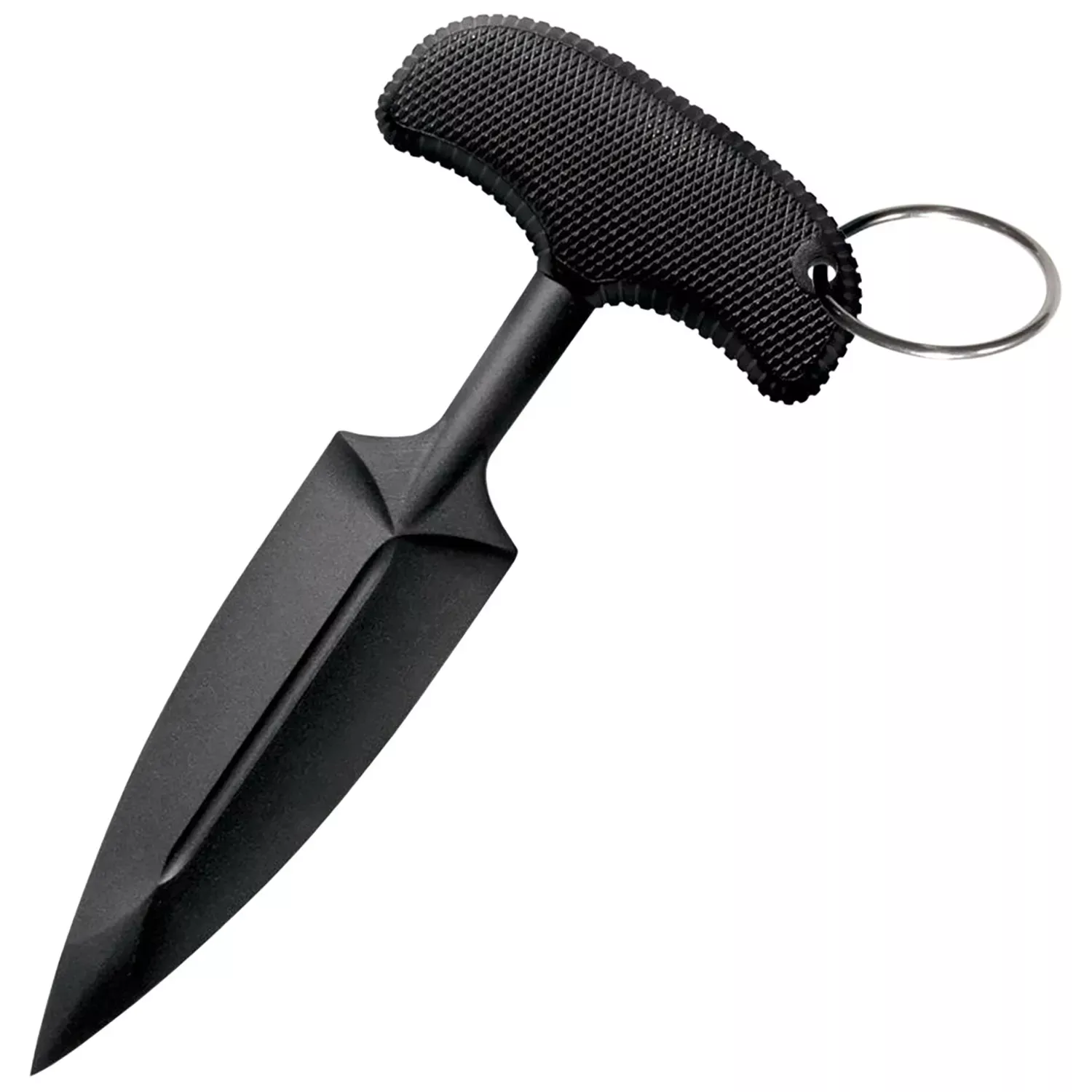 Cold Steel FGX Push Blade I 3.50″ Fixed Plain Black Textured Griv-Ex w/Overmold Kray-Ex Handle