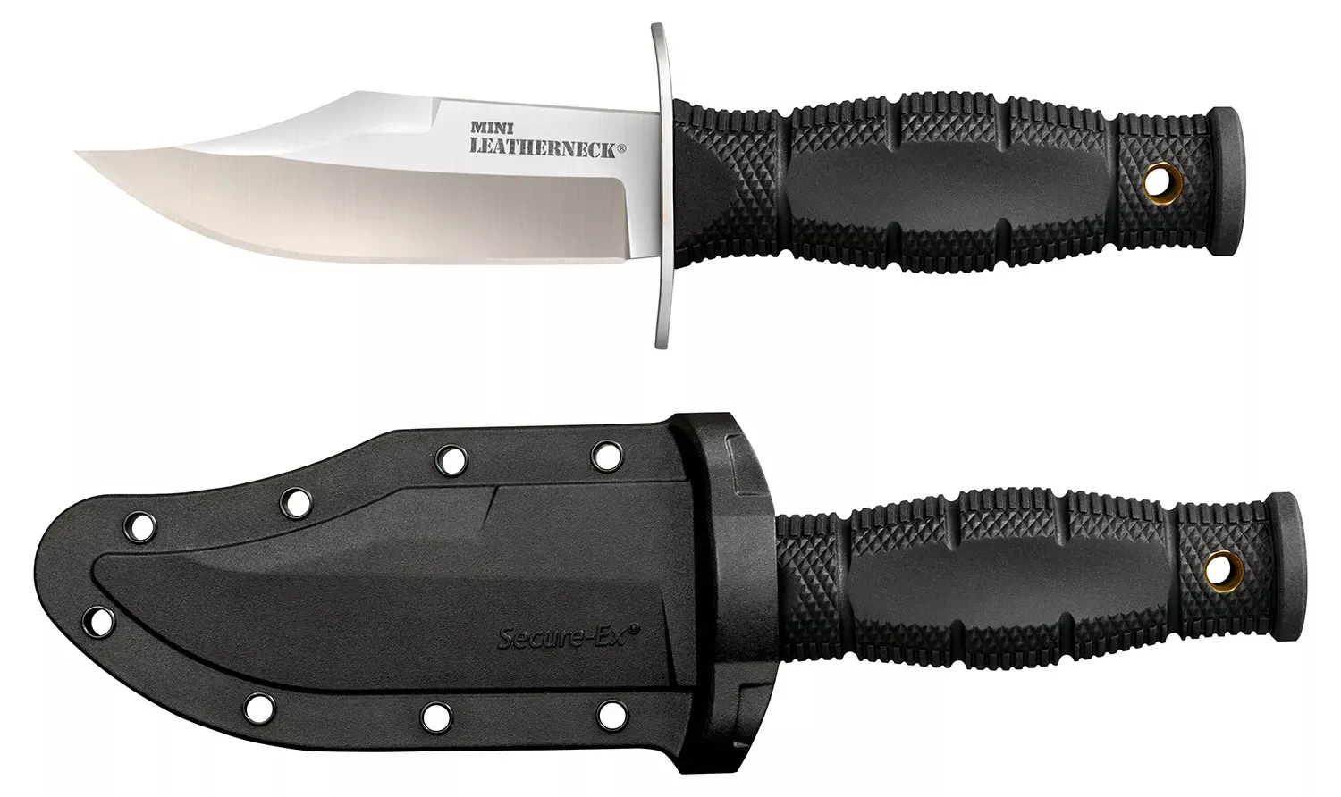 Cold Steel Leatherneck Mini 3.50" Fixed Plain Clip Point 8Cr13MoV SS Blade/ Black Contoured Kray-Ex Handle