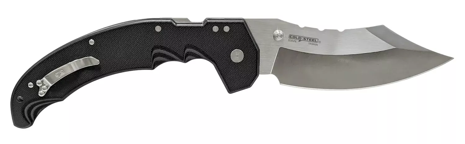 Cold Steel Mayhem 6″ Folding Clip Point Modified Cleaver Plain Satin AUS-10A SS Blade
