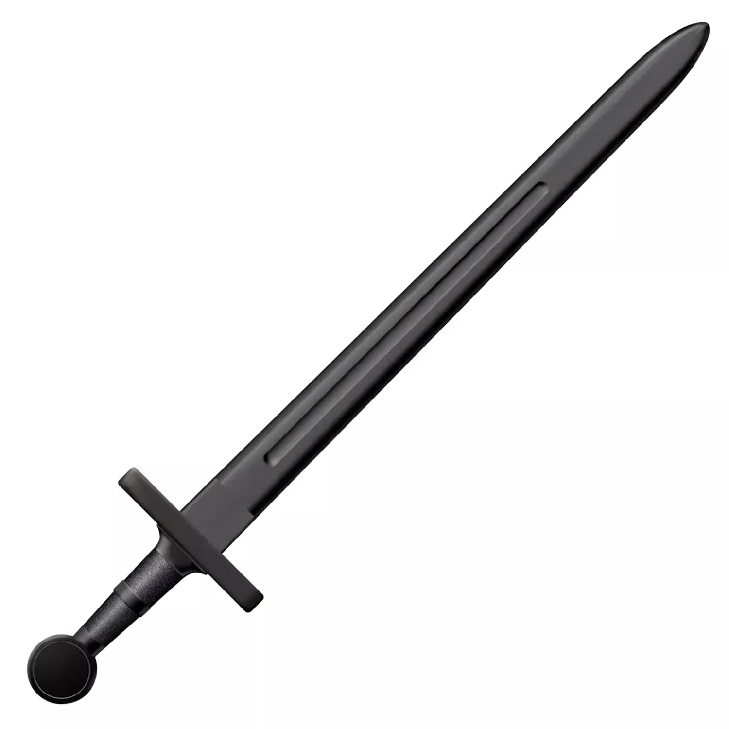 Cold Steel Medieval Training Sword 32.25″ Plain Sword Black Polypropylene Blade & Handle