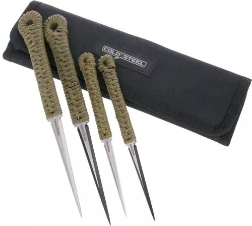 Cold Steel Throwing Spikes2- - 2.5" & 2-3.5" W/sheath