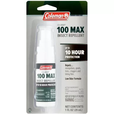 Coleman 7434 Max Insect Repellent, 4 Ounce, 100% Deet, Pump Spray, Silver