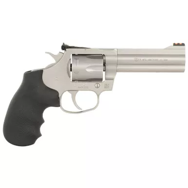 Colt Mfg KCOBRASM4RTS King Cobra Target 357 Mag 6 Shot 4.25" Matte Stainless Steel Barrel, Cylinder & Frame, Black Hogue Overmolded Grips, Exposed Hammer