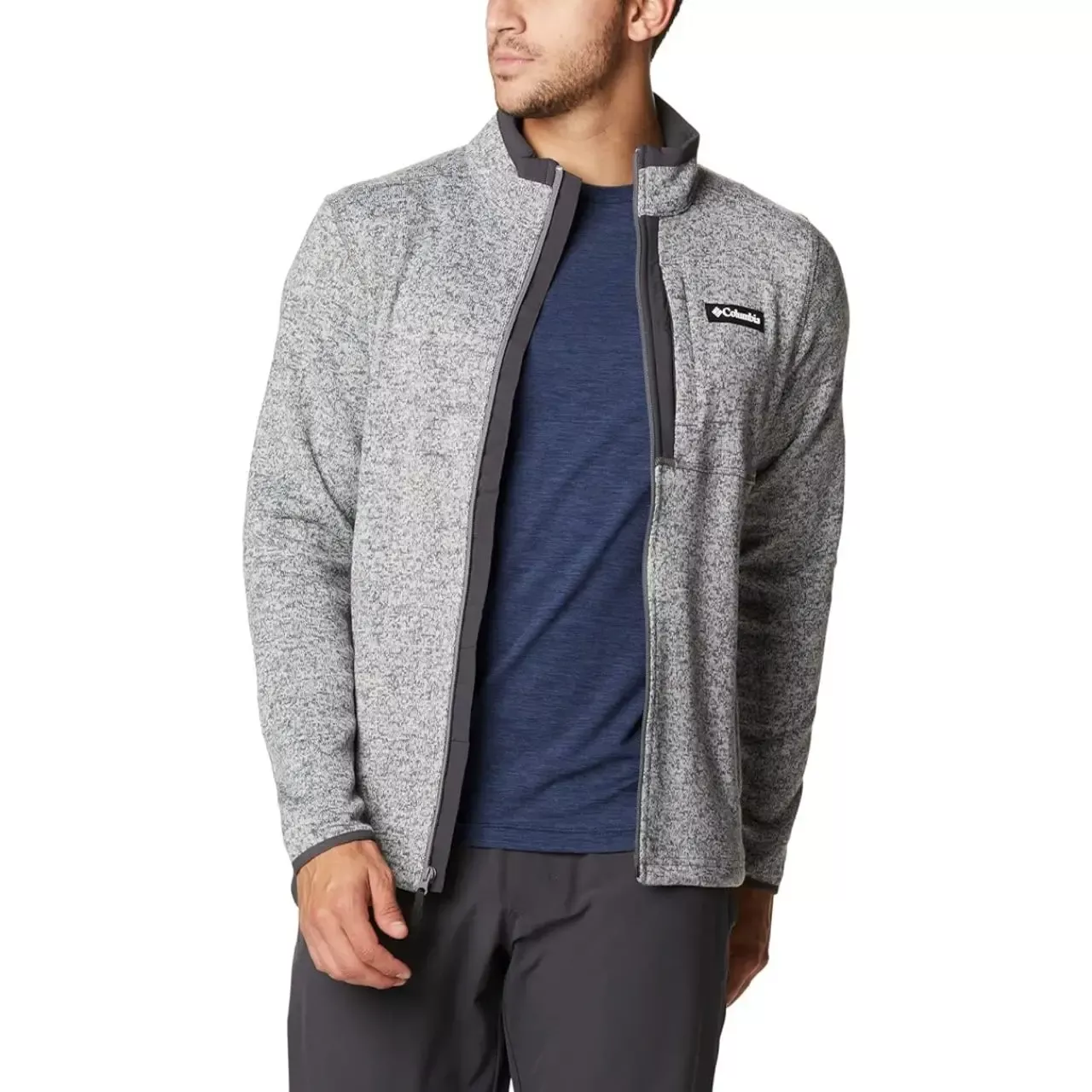 Columbia Men's Sweater Weather Fleece Full Zip Jacket - Grey Heather