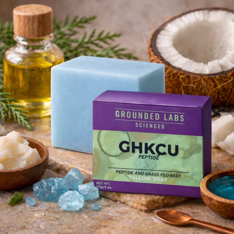 Copper GHKCU Peptide Beef Tallow Soap Bar