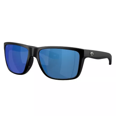 COSTA DEL MAR Men's Broadbill II Matte Black/Blue Mirror 580P Polarized Sunglasses (06S9120-91200658)