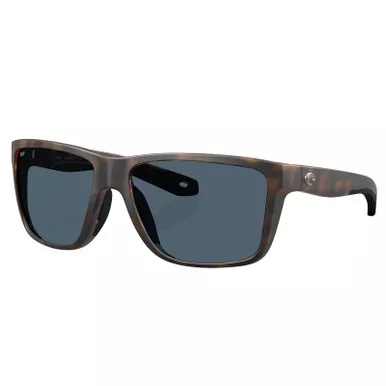 COSTA DEL MAR Men's Broadbill II Matte Tortoise/Gray 580P Polarized Sunglasses (06S9120-91200858)