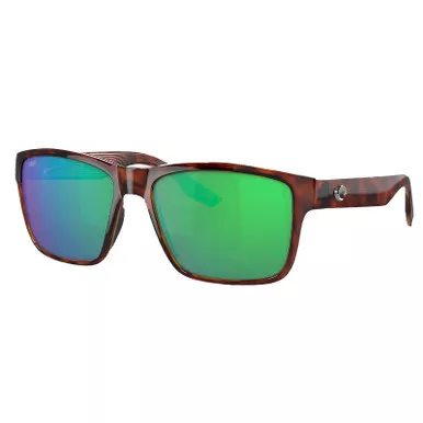COSTA DEL MAR Men's Paunch Tortoise/Green Mirror Polarized Sunglasses (06S9049-90490657)