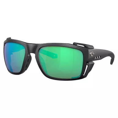 Costa King Tide 8 Black Pearl Frame Green Mirror Polarized Glass Lenses