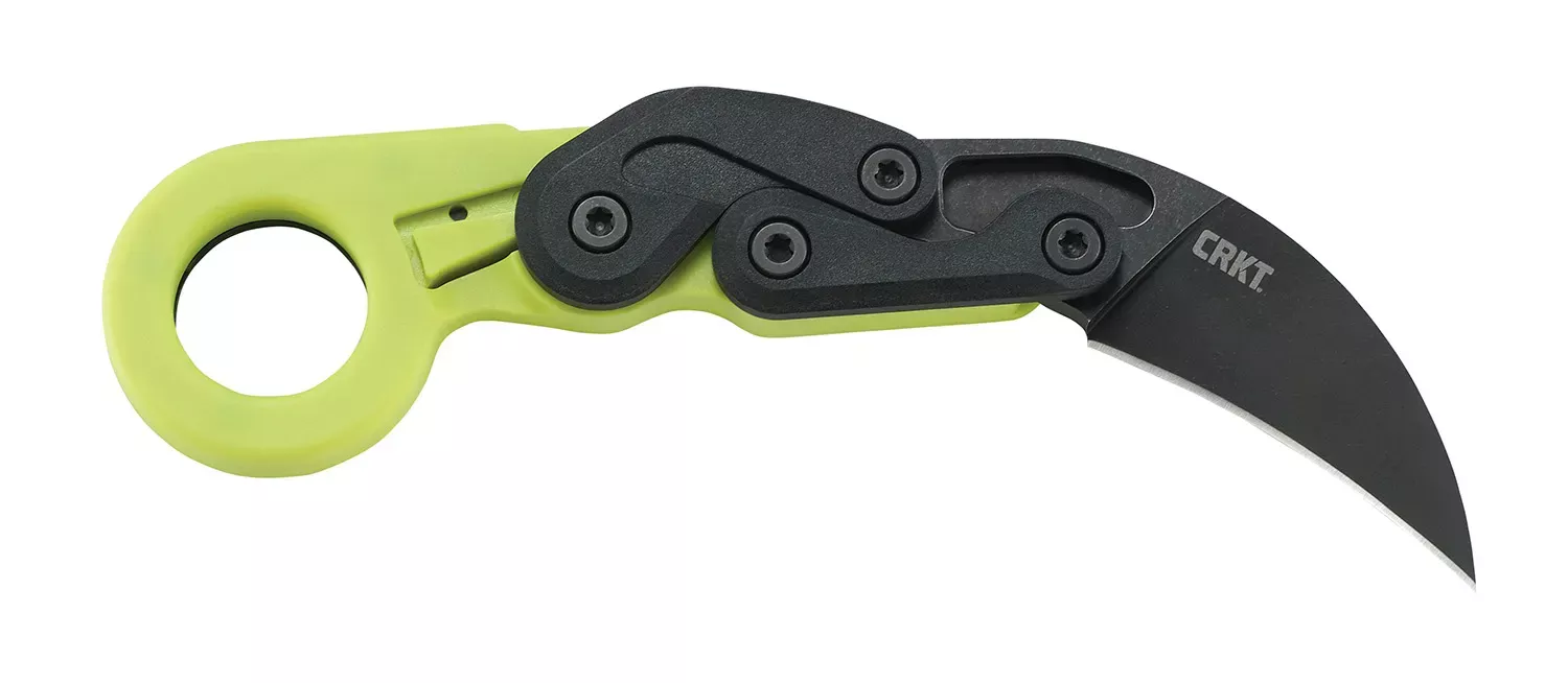 CRKT Provoke Zap 2.47″ Folding Plain Black Stonewashed 4116 Stainless Steel Blade/Bright Green Grivory Handle Includes Pocket Clip