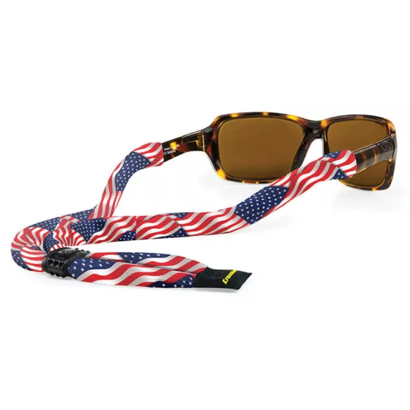 Croakies Suiter US Flag XL Eyewear Retainer by Croakies – Comfortable and Durable Fit