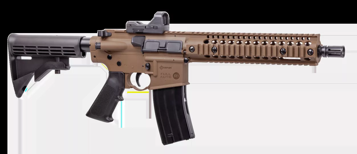 Crosman Full Auto R1 177 BB Air Rifle CO2 FDE