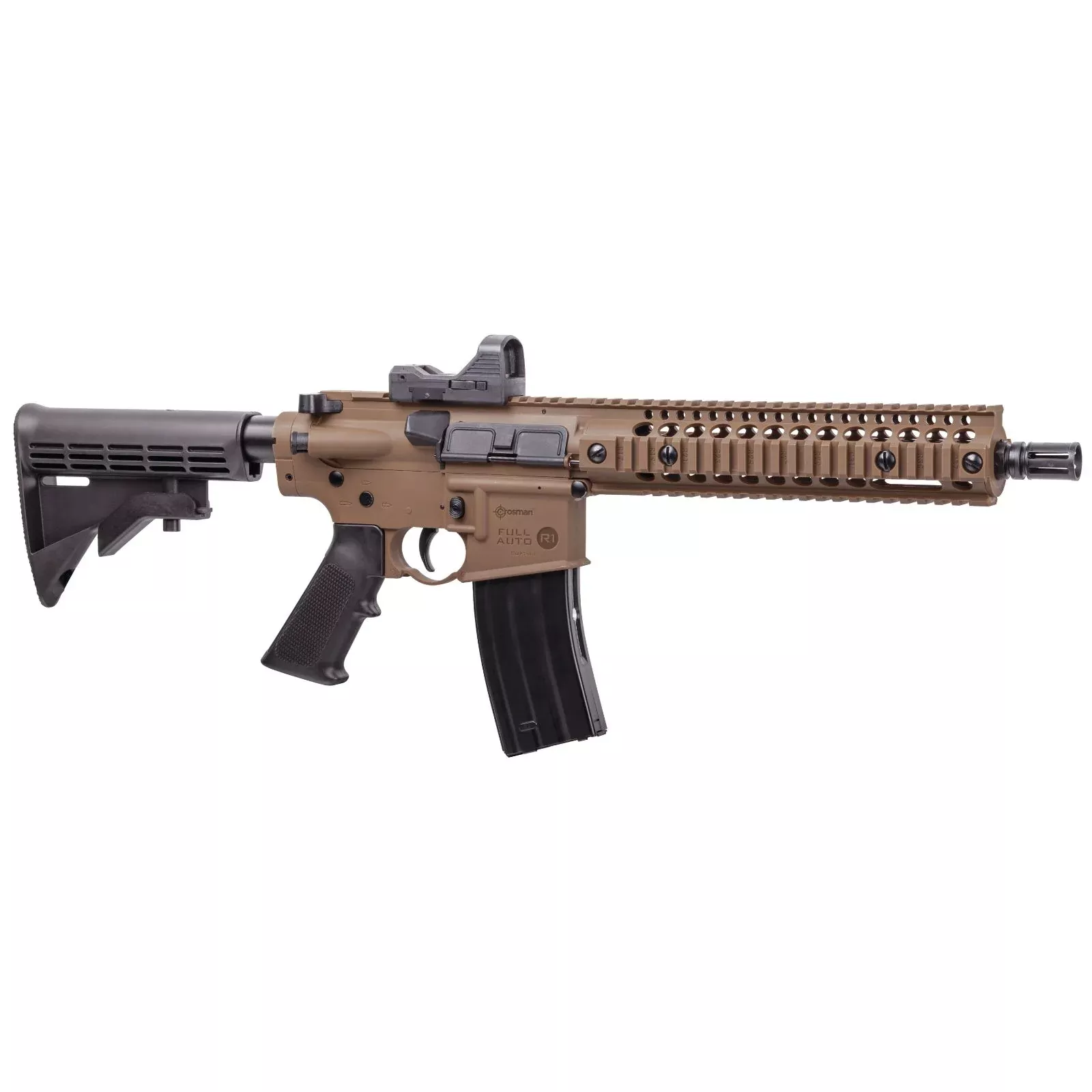 Crosman Full Auto R1 Air Rifle With Red Dot Flat Dark Earth