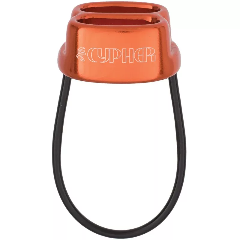 Cypher Arc Belay Device in Orange for Safe Climbing and Rappelling