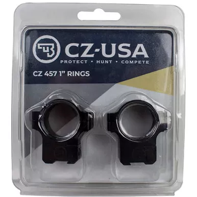 CZ 40086 457/455 Scope Rings 1 Inch 11mm Dovetail, Height 0.575 Inches, Black