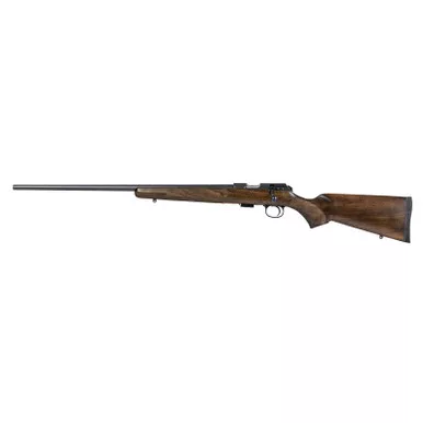 CZ-USA 02391 CZ 457 American Full Size 22 WMR 5+1 24" Black Nitride Black Nitride Steel Receiver Turkish Walnut Fixed American Style Stock Left Hand