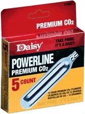 Daisy Co2 Cylinders 12-grams – 5-cyl/pack 12-packs/carton