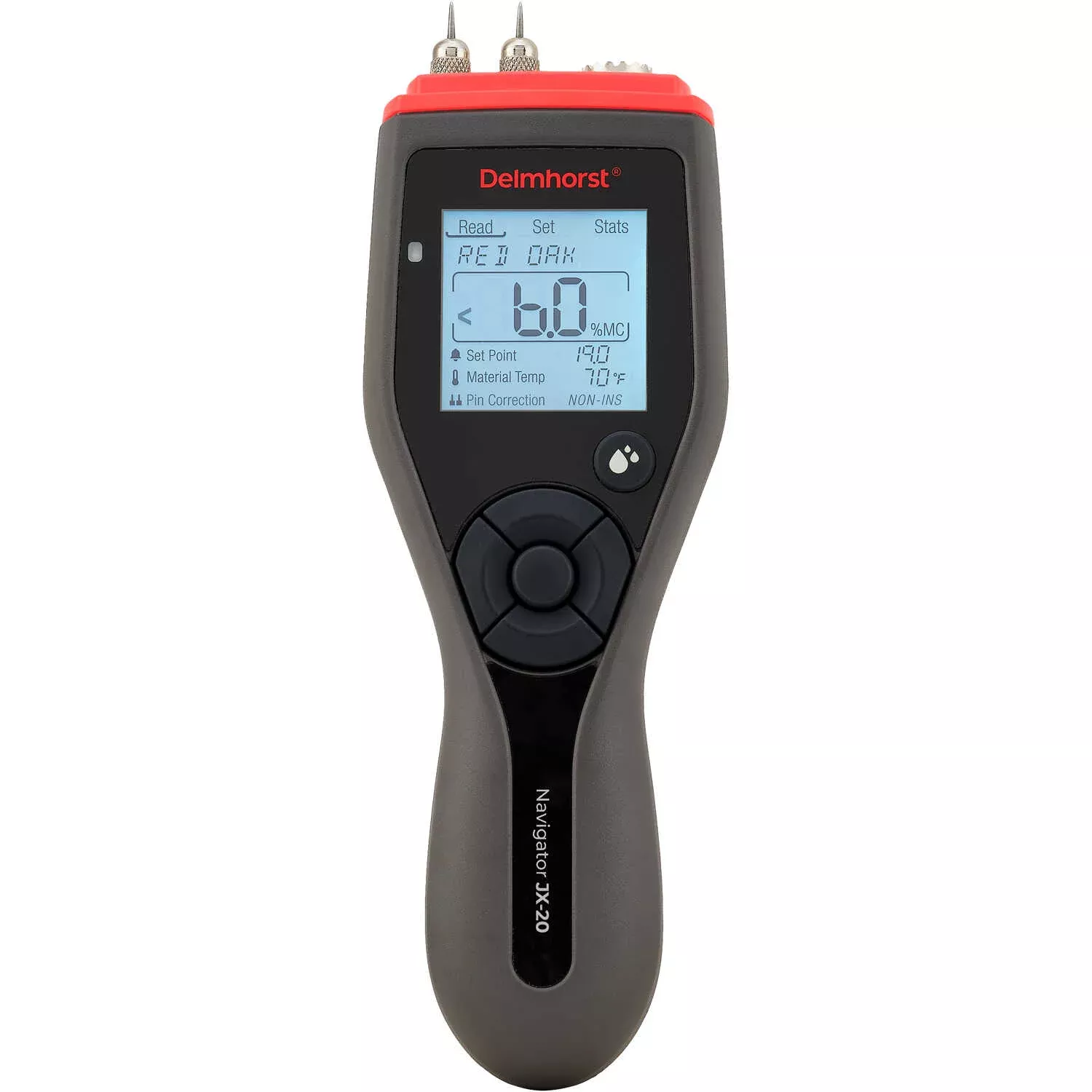 Delmhorst Moisture Meter | Model JX-20 | Moisture Content Range 6% to 60% (Wood, Douglas Fir) | Contact Pin Depth 5/16 inches