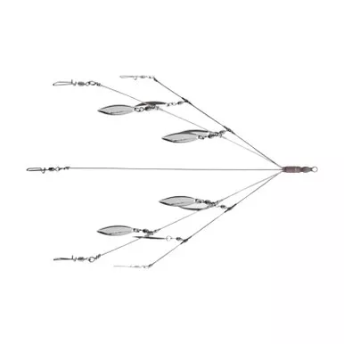 Diamond Baits 6.5" Diamond Mine Umbrella Rig Nickel 6.5" 8 Blade