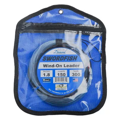 DIAMOND Swordfish 250lb 150ft Clear White Wind On Leader (90070)