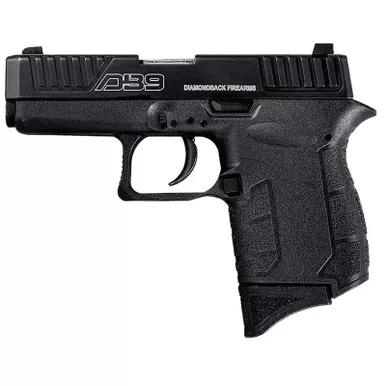 Diamondback DB0200P001 DB9 Gen4 Micro-Compact Frame 9mm Luger 6+1, 3.10" Stainless Steel Barrel, Black Serrated Stainless Steel Slide, Black Polymer Frame w/Beavertail & Grip