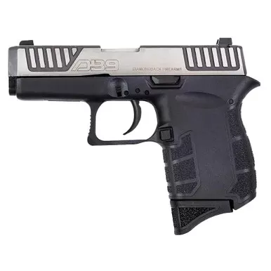 Diamondback DB0200P031 DB9 Gen4 Micro-Compact Frame 9mm Luger 6+1, 3.10" Stainless Steel Barrel & Serrated Slide, Black Polymer Frame & Grip