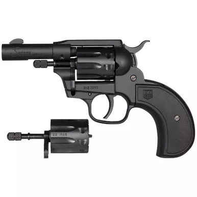 Diamondback DB0600A001 Sidekick 22 LR/22 Mag 9 Shot 3" Black Cerakote Steel Barrel & Cylinder, Zinc Alloy Frame, Black Birdshead Polymer Grip, Hammer Safety, Exposed Hammer