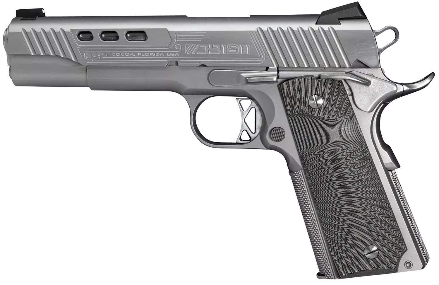 Diamondback DB1911 45 ACP Pistol 5" SS/Black G10 Grip DB1911SS