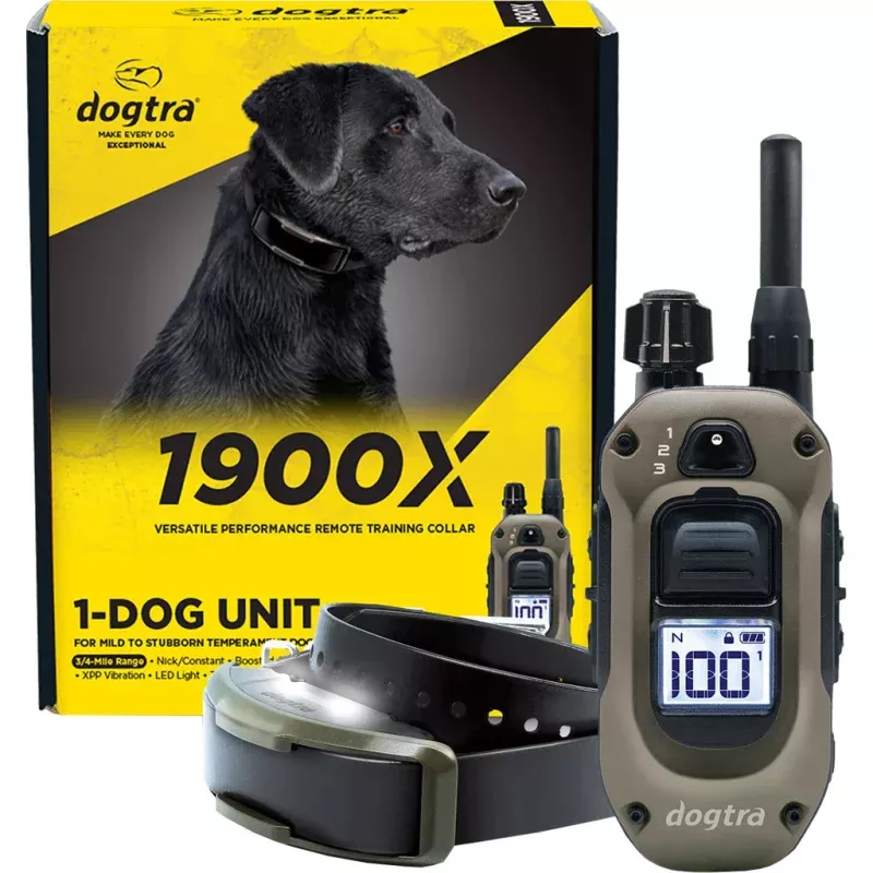 Dogtra 1900X Remote Collar for Dogs – 1 Dog Unit with 3/4-Mile Range and Waterproof Design