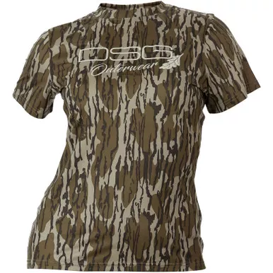 DOING SOMETHING GREAT Women's Ultra Lightweight Mossy Oak Bottomland Original Short Sleeve Shirt (54944-par)