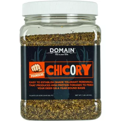 Domain DCS1LB Chicory Pounder Seed 1/8 Acre, Black