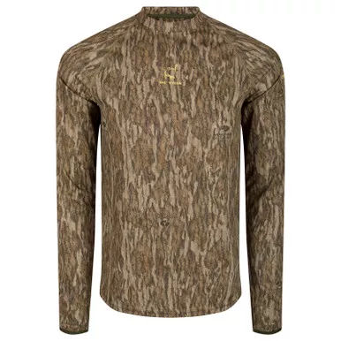 DRAKE Men's Early Bird Mossy Oak Bottomland LS Performance Crew (OT0009-006)