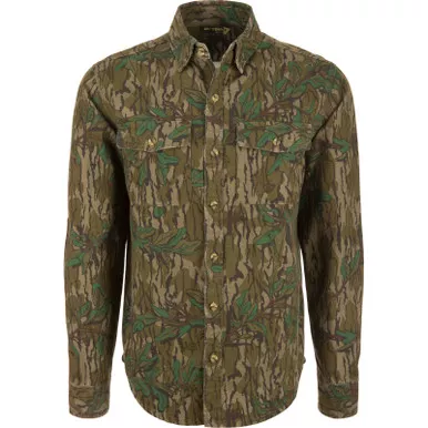 DRAKE Men's Throwback 80 Mossy Oak Greenleaf Button Down Field Shirt (OT0014-012)