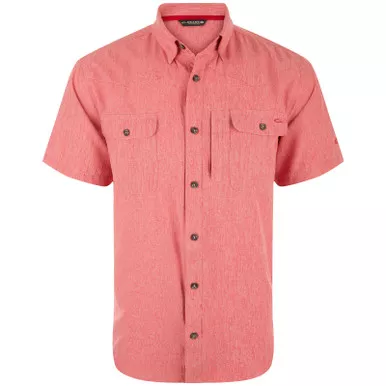 DRAKE WATERFOWL Men's Cinco Ranch Chambray Performance SS Shirt (DS2675)