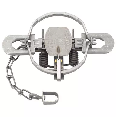 Duke 476 Coil Spring Trap Offset Jaw No. 1 3/4, Silver