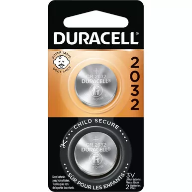 Duracell 41333663883 Lithium Coin Battery 2032, Silver, 2 Pack
