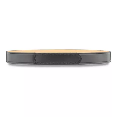 Dutyman 1311 1-1/2" Plain Leather Hook & Loop Tip Garrison Belt, Black