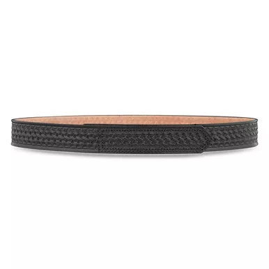 Dutyman 1321 1-1/2" Basketweave Leather Hook & Loop Tip Garrison Belt, Black